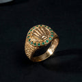 Anillo de Corona en Oro Vermeil sobre Plata 925