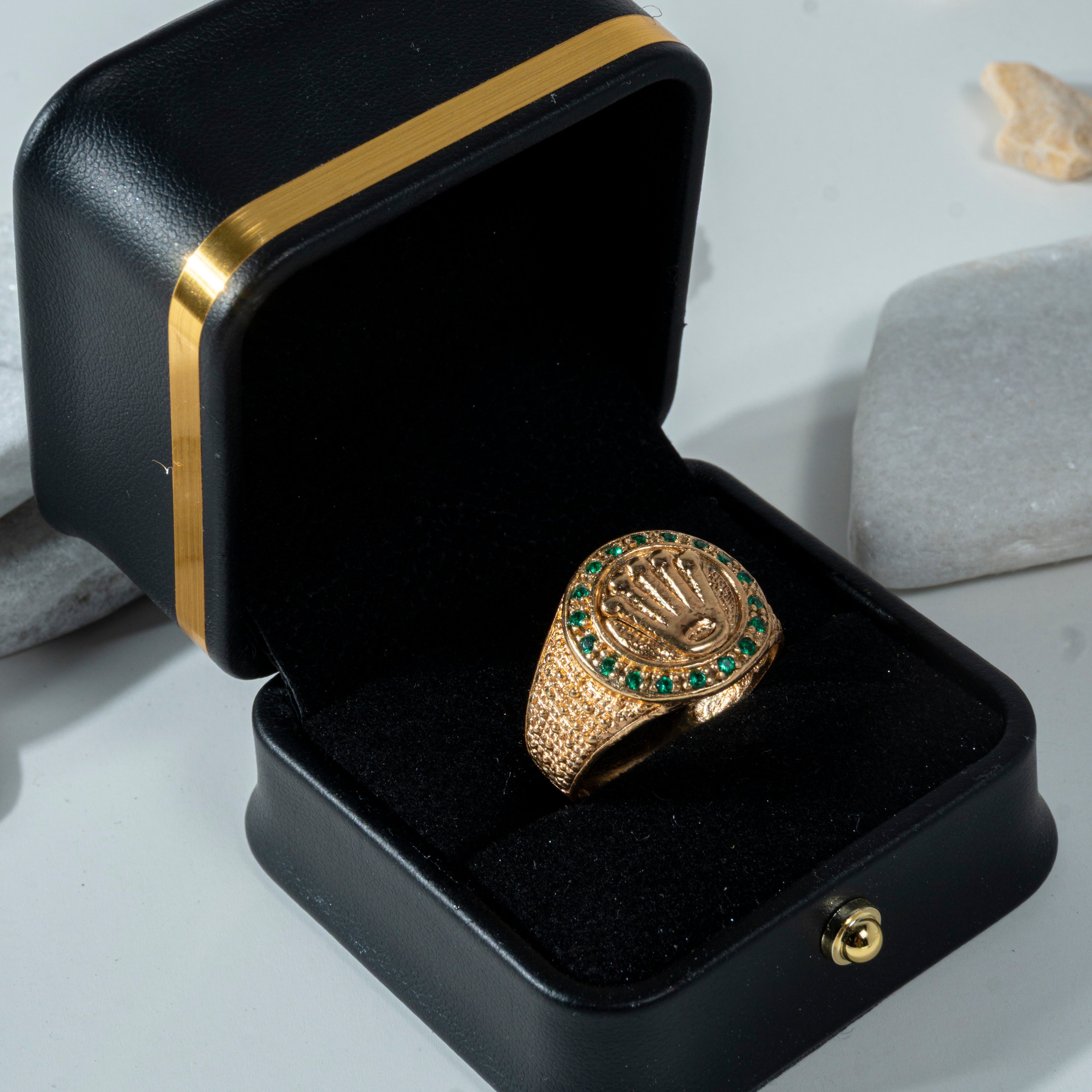 Anillo de Corona en Oro Vermeil sobre Plata 925