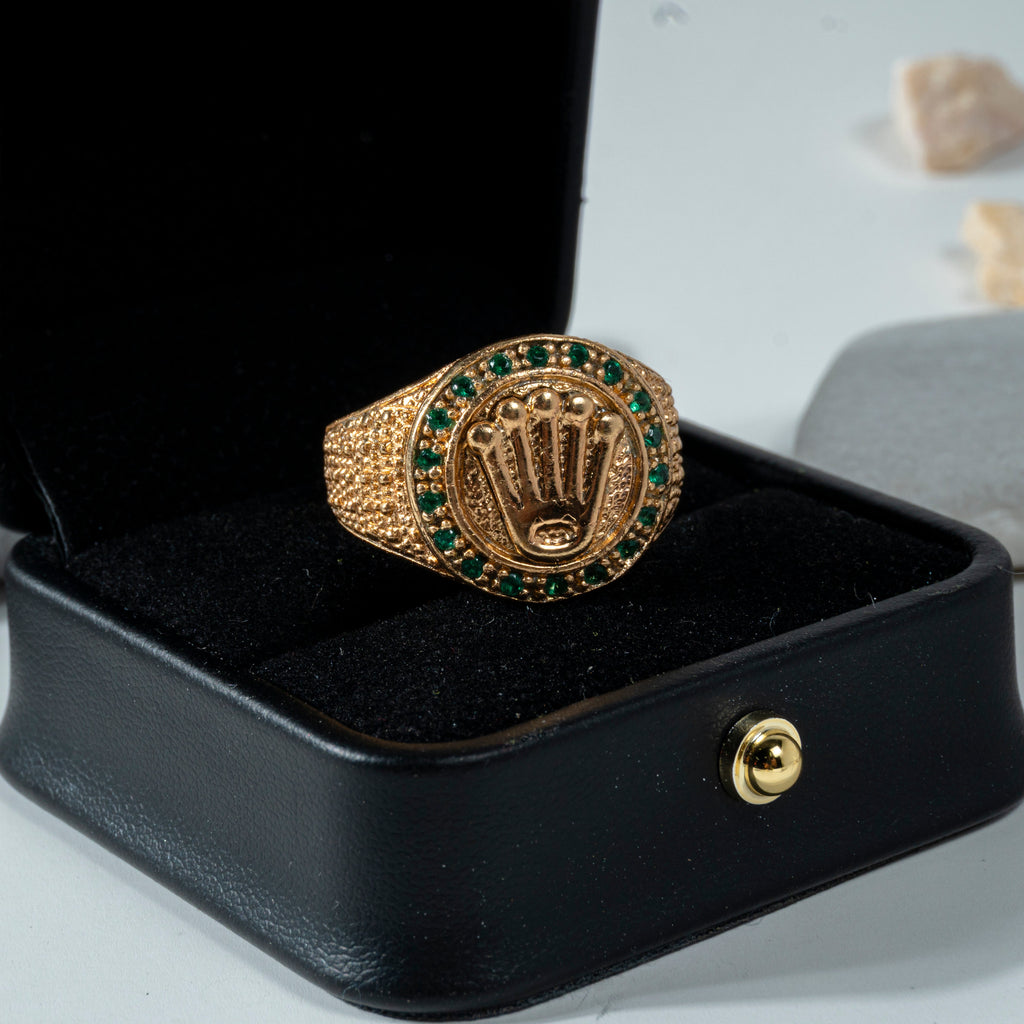 Anillo de Corona en Oro Vermeil sobre Plata 925
