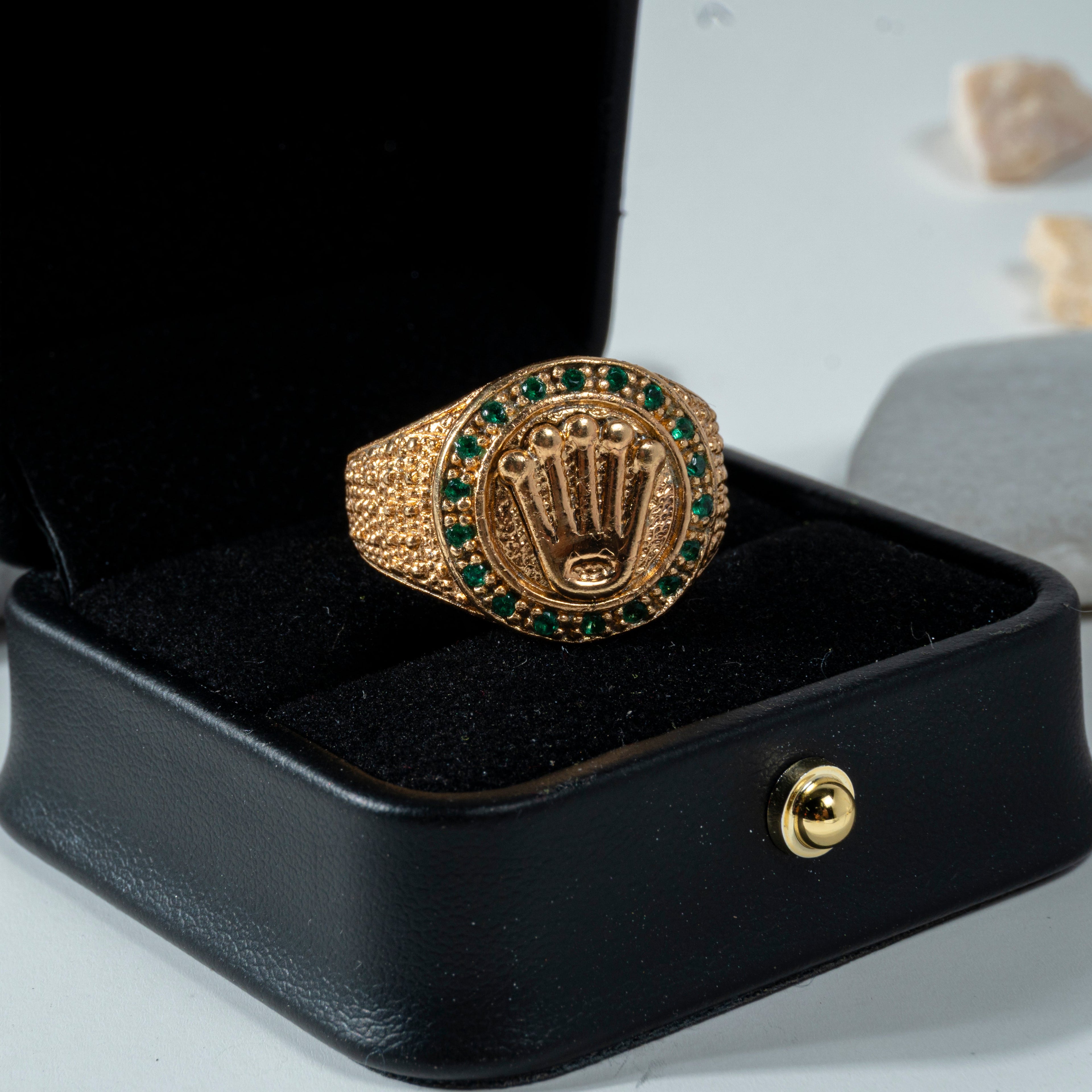 Anillo de Corona en Oro Vermeil sobre Plata 925