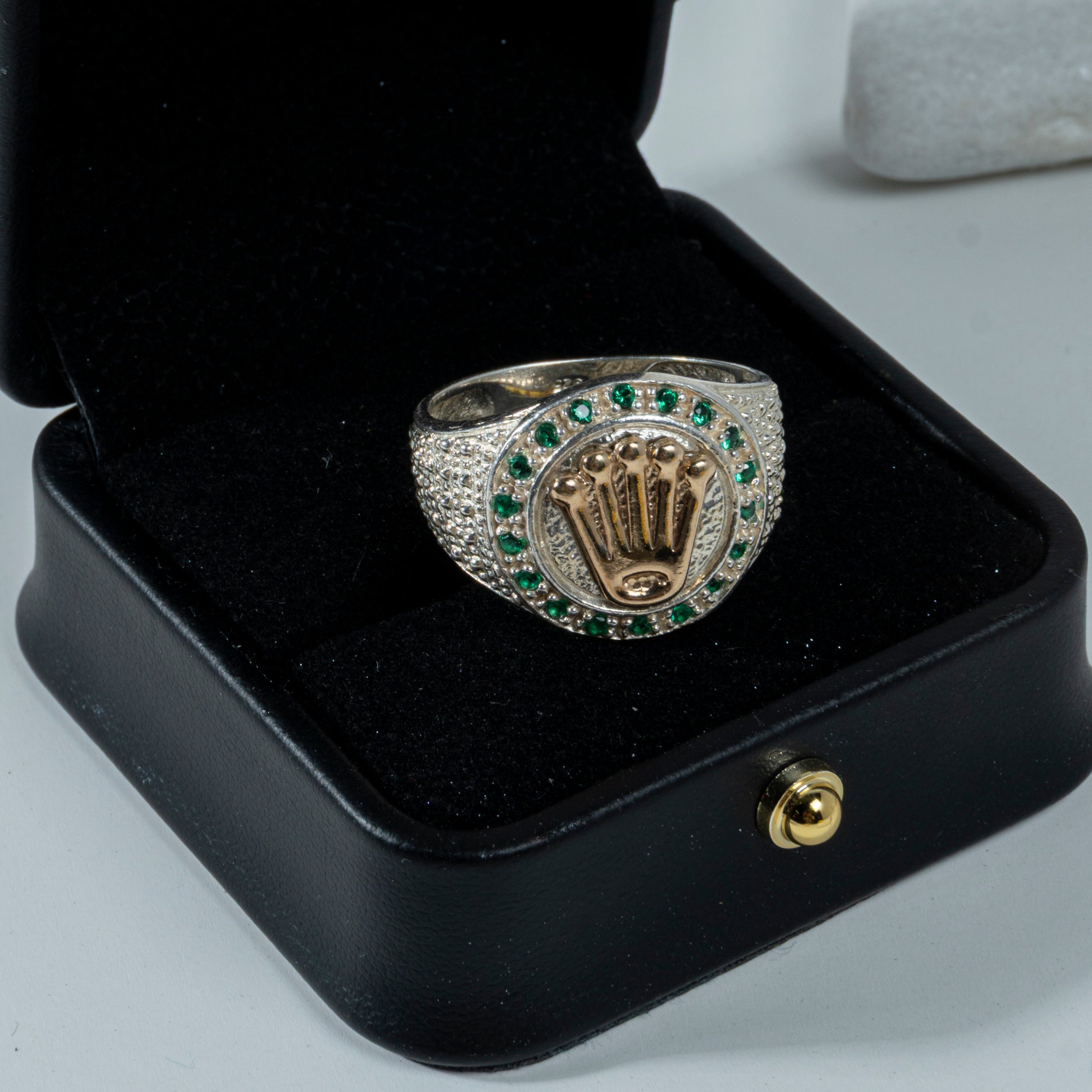Anillo de Corona en Plata Italiana Ley 925