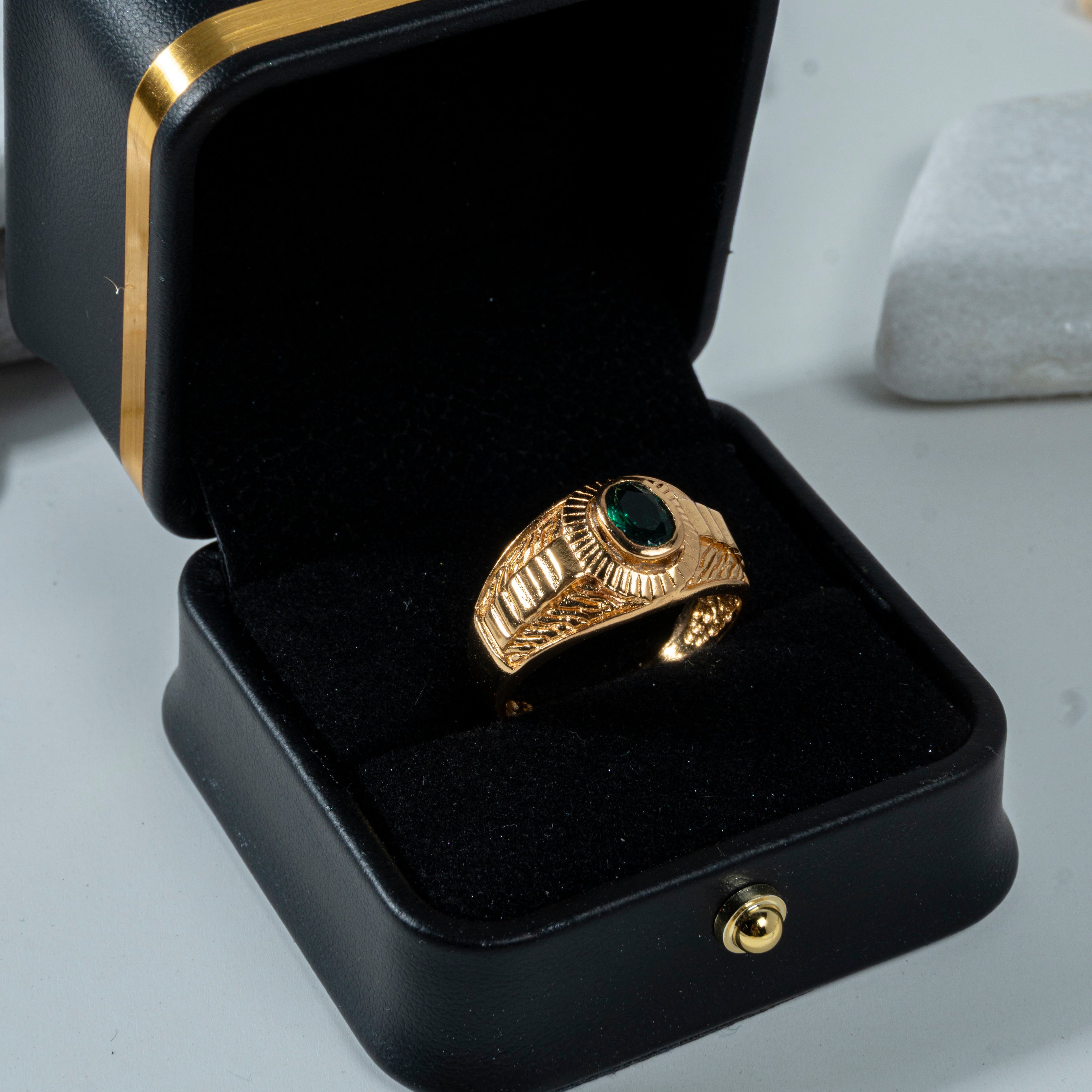 Anillo de Perla Verde en Oro Vermeil sobre Plata 925