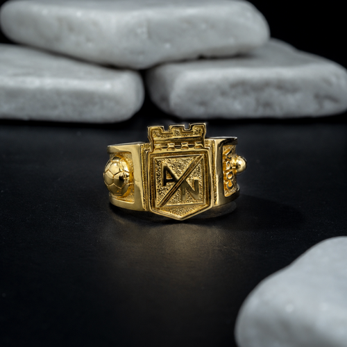 Anillo Atlético Nacional en Oro Vermeil 18k