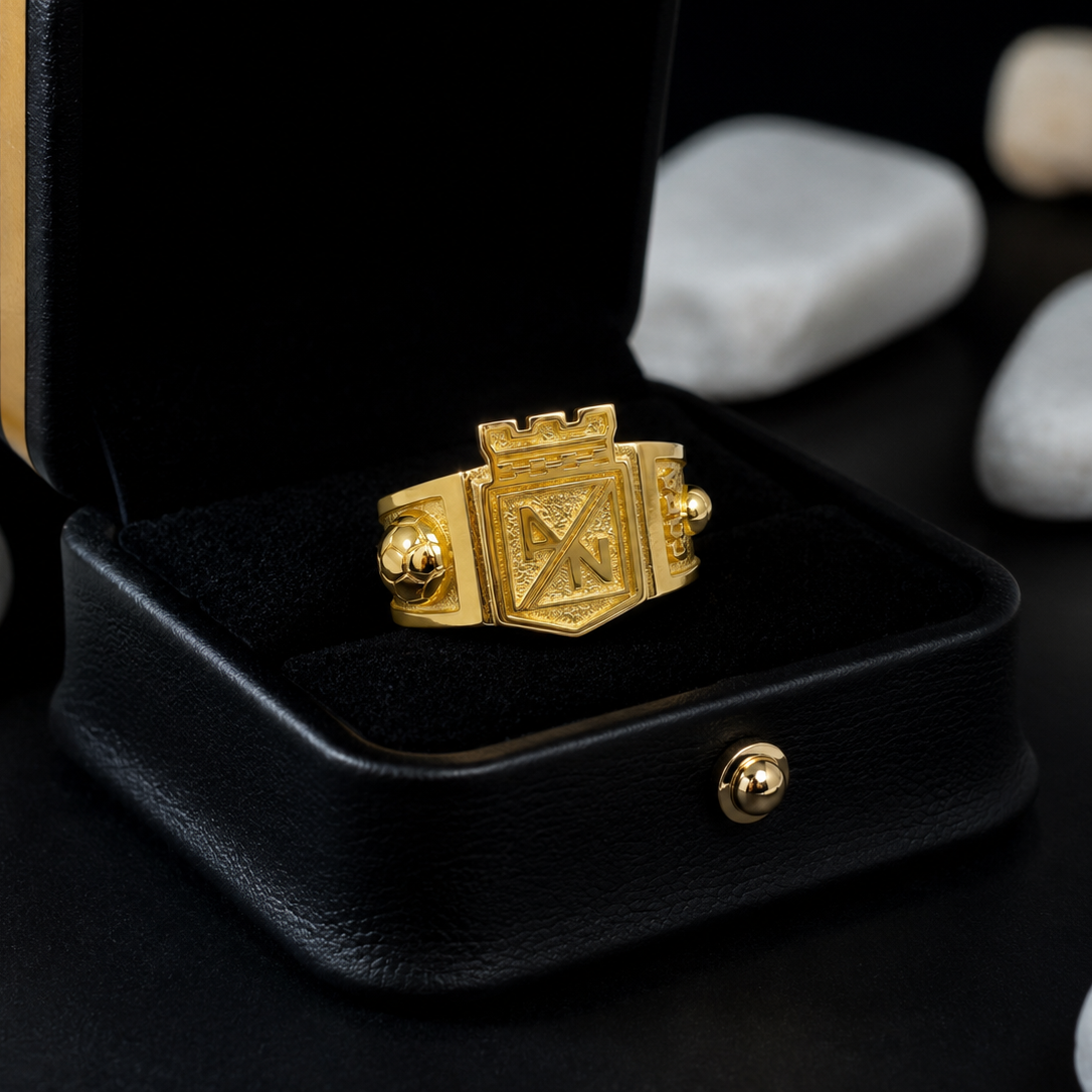 Anillo Atlético Nacional en Oro Vermeil 18k