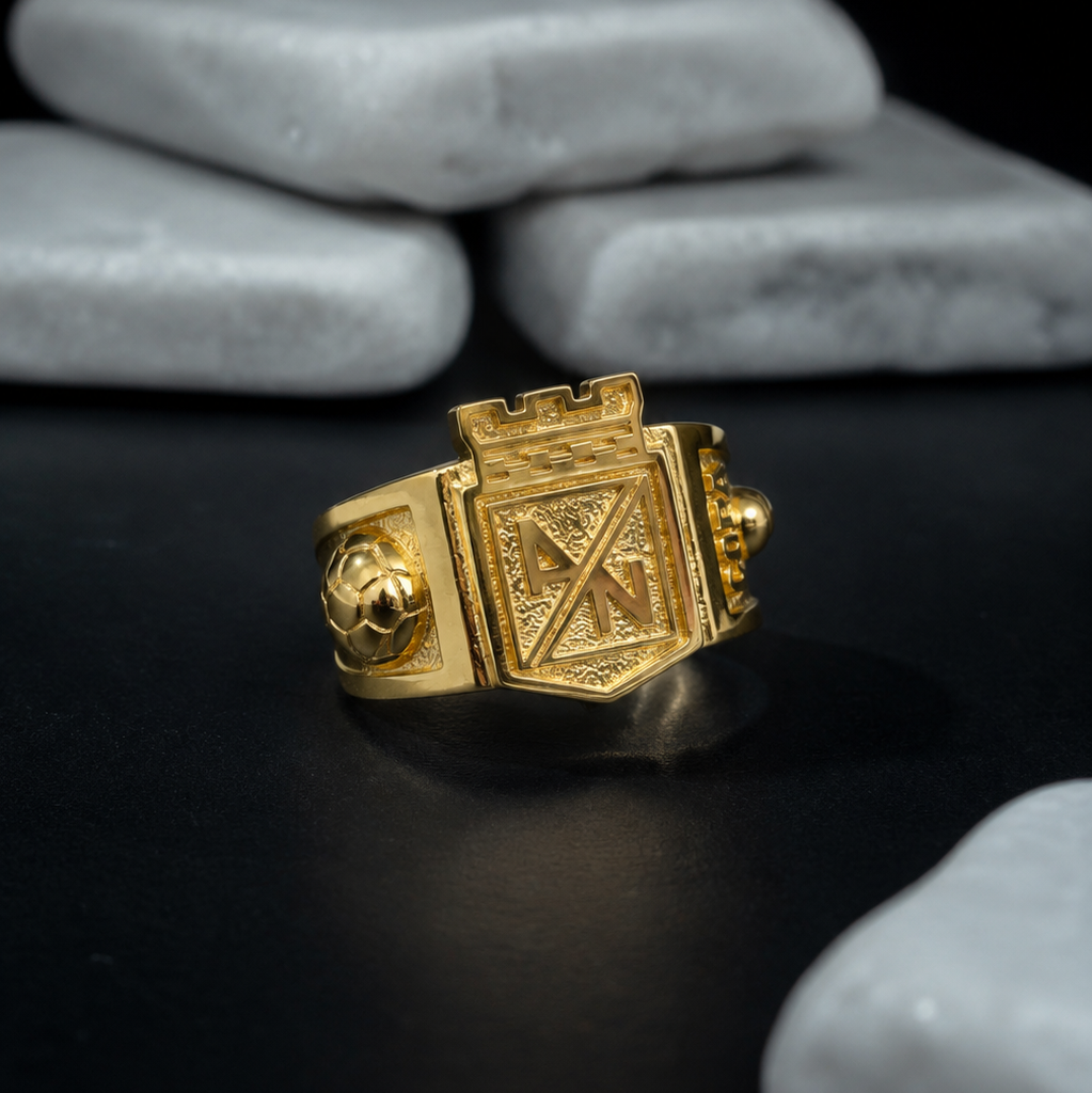 Anillo Atlético Nacional en Oro Vermeil 18k